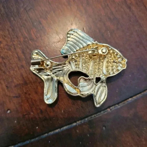Colorful Fish Brooch with Rhinestones - Picture 2 of 2